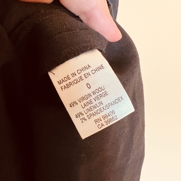 Theory Shellian Wool Linen Black Racerback Dress - Picture 8 of 8